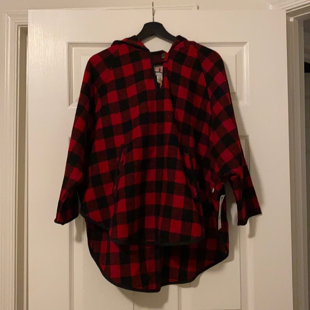 Woolrich Plaid Pullover Sweater/Poncho